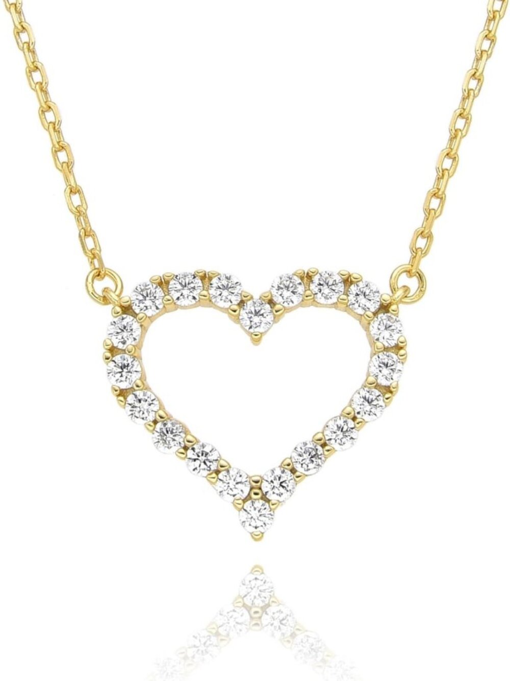 Dainty Open Heart Necklace for Women | 925 Sterling Silver Jewelry Gift